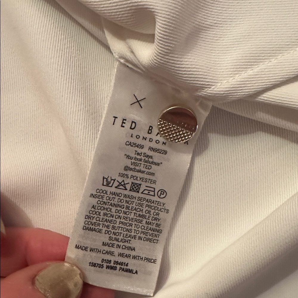 Ted Baker Pammla Top in White - Size 3 (medium) - Picture 3 of 4